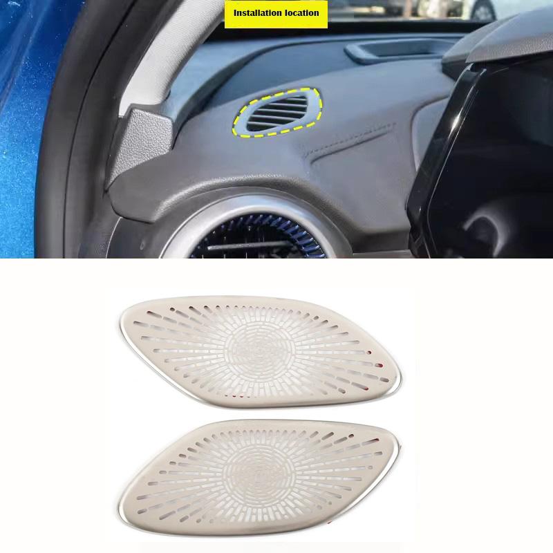 For Chevrolet Trax  2024 steel A Pillar Stereo Speaker Door Speaker Audio Handle Pull Hood Loudspeaker Interior Accessories small air vent silve