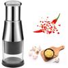 Zola Automatic Rotation Vegetable Chopper 5 Blades Stainless Steel Manual Dicer 16x6cm Black/Silver