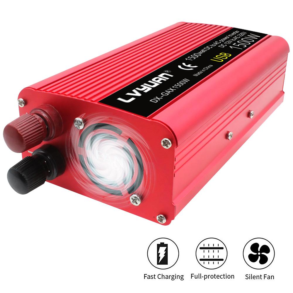 2600/2000/1500W (Culminer) Onduleurs de puissance automobile 12V à 230V 1000/800/500W Puissance nominale Pour Véhicules Automobiles RV Camions