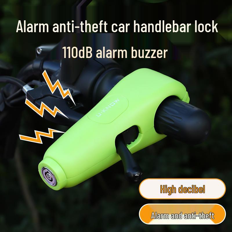 Electric Vehicle Alarm Handlebar Lock: Motorcycle & Bicycle Anti-Theft Brake and Throttle Lock