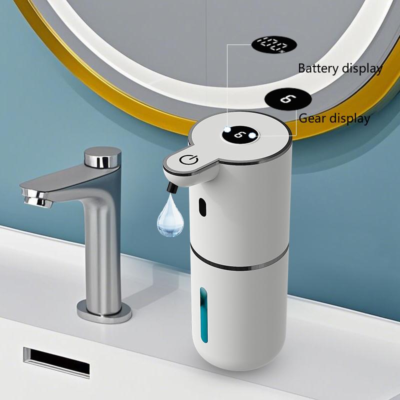 380ML Touchless Wall-Mounted Digital Display 6-Levels Adjustable Intelligent Electric Infrared Automatic Sensor Soap Dispenser