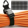 Black Adjustable Extension Cord Organizer With 3-Axis Buckle - Heavy-Duty Storage Strap For Workshop & Garage Organization
