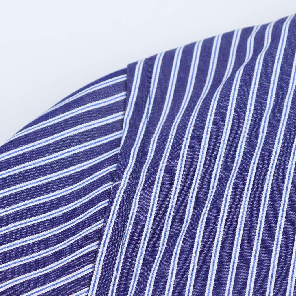 2025 Frühling Damen Europäischer & Amerikanischer Stil Baumwolle Fledermausärmel Gestreift Langarmhemd