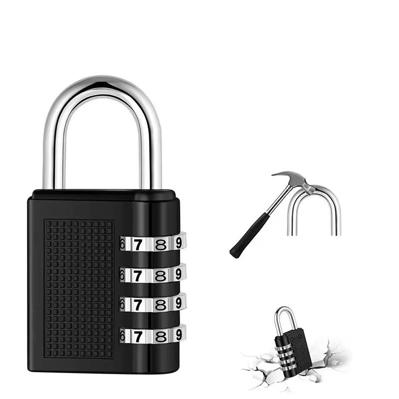 3pcs 4-digit Password Lock, Padlock, Luggage Anti-theft, Wind and Rain Resistant, Outdoor Gym Security, Password Lock, Door Lock