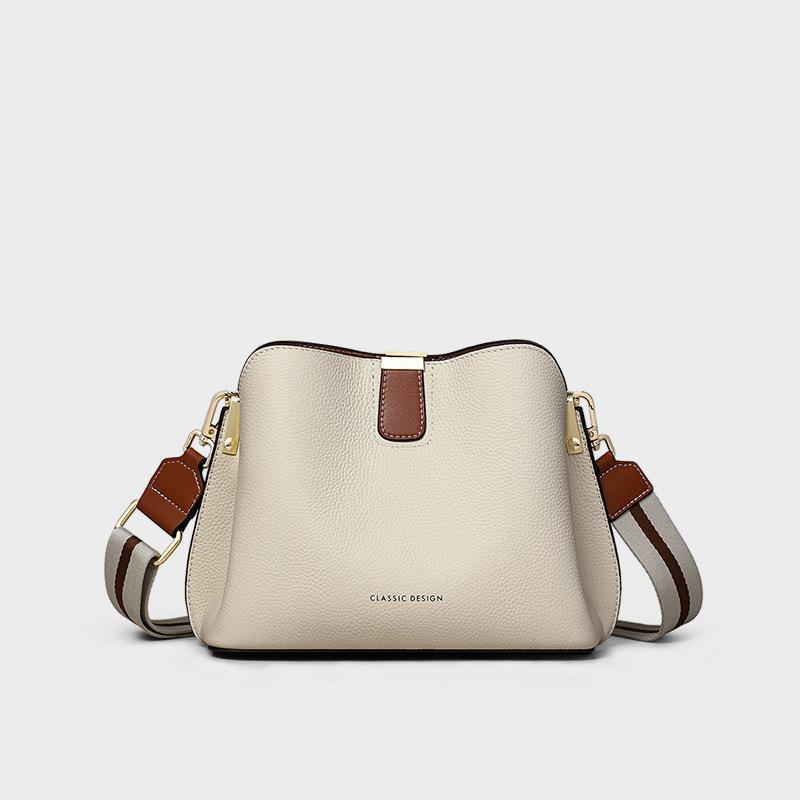 Bags for Women's Autumn and Winter New Women's Bag Bucket Bag Crossbody Bag Genuine Leather High-end Crossbody Shoulder Bag