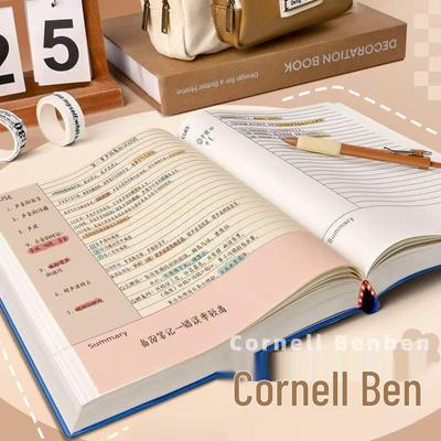 Thickened A4 Cornell Notebook - Graduate Exam Diary, 5R Memory Review, with Durable Lock Stitch Binding