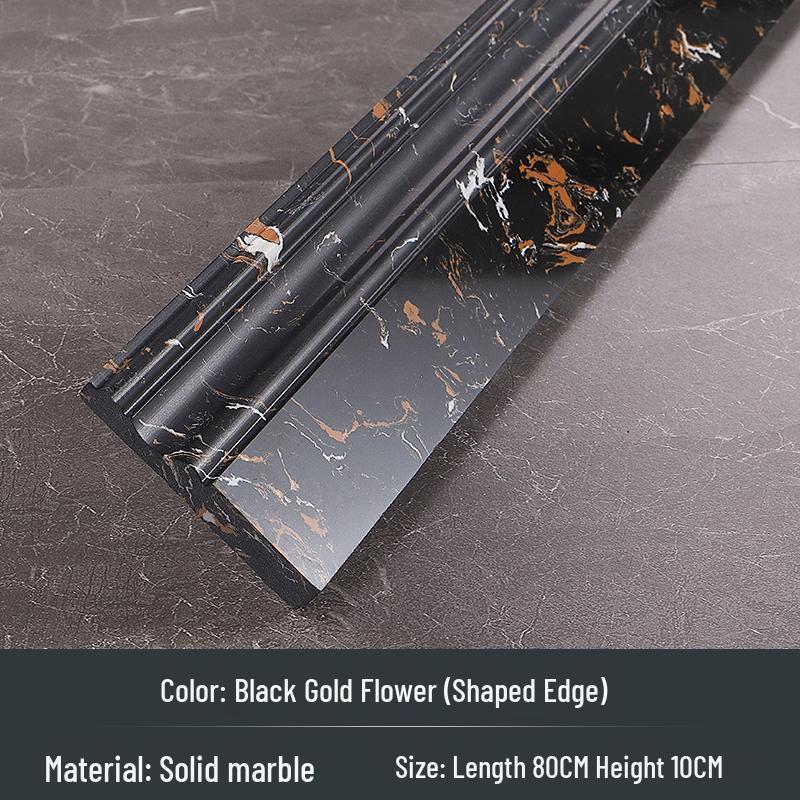 

Білі Порцелянові та Чорні Мармурові Плінтусні Плитки для Підлоги Вітальні