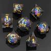 Resin DND Dice Set Liquid Core Movable Roleplaying Game Polyhedral Tabletop Gaming
