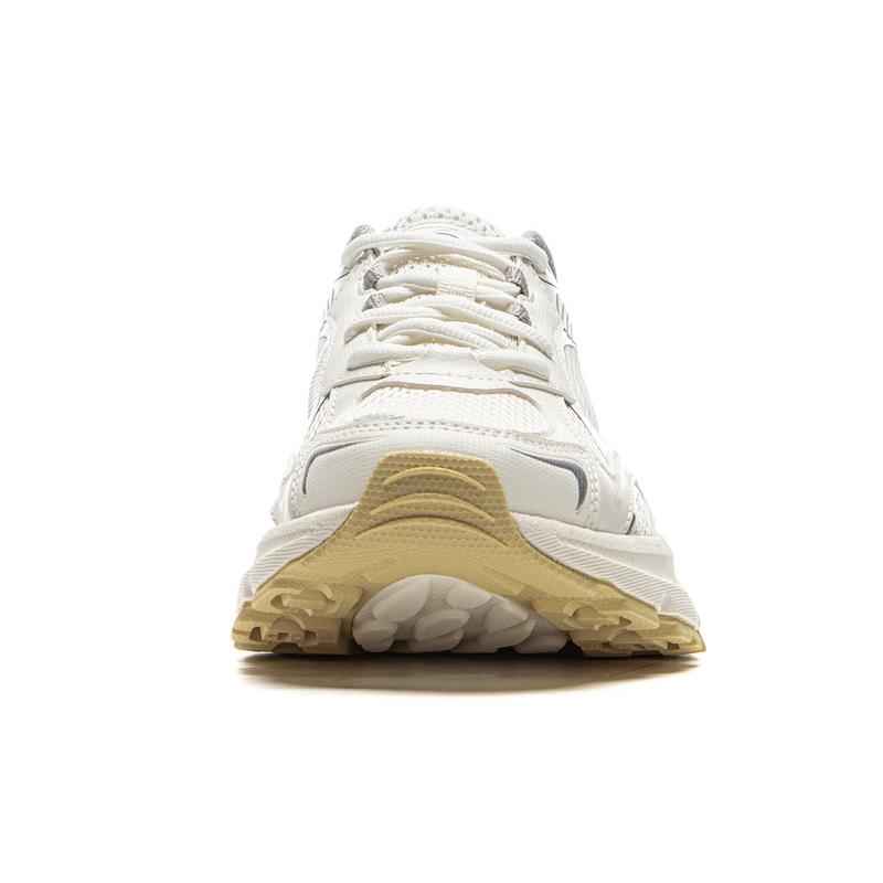 New LiNing Cushioning, Slip Resistant, Abrasion Resistant, Rebound Low Top Casual Shoes Women's Champagne White Silver AGCV282-1