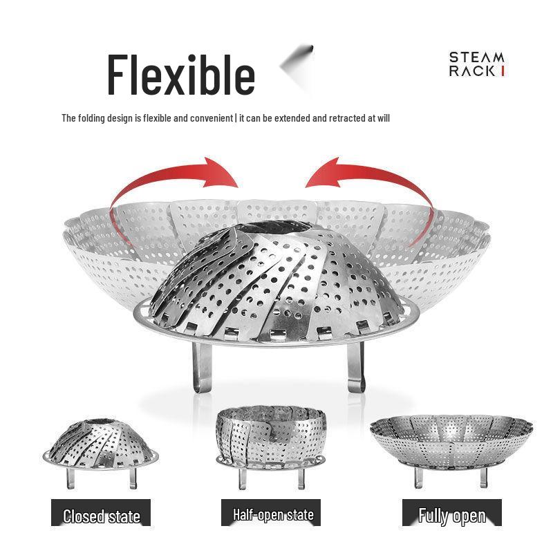 Stainless Steel Expandable Steamer Basket for Buns and Xiaolongbao