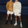 Maglie da Uomo Girocollo Manica Lunga Maglietta Lavorata a Maglia Abbigliamento Uomo Retro Traforato Rete Maglie Lavorate a Maglia Primavera Streetwear