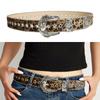 Stylish Leopard Print PU Leather Belts Adjustable Waistband For Casual Outfits Durability Light weight Accessory