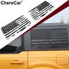 Carbon Fiber Rear Window Sticker Trim Cover Decals For Bronco -25  Flag