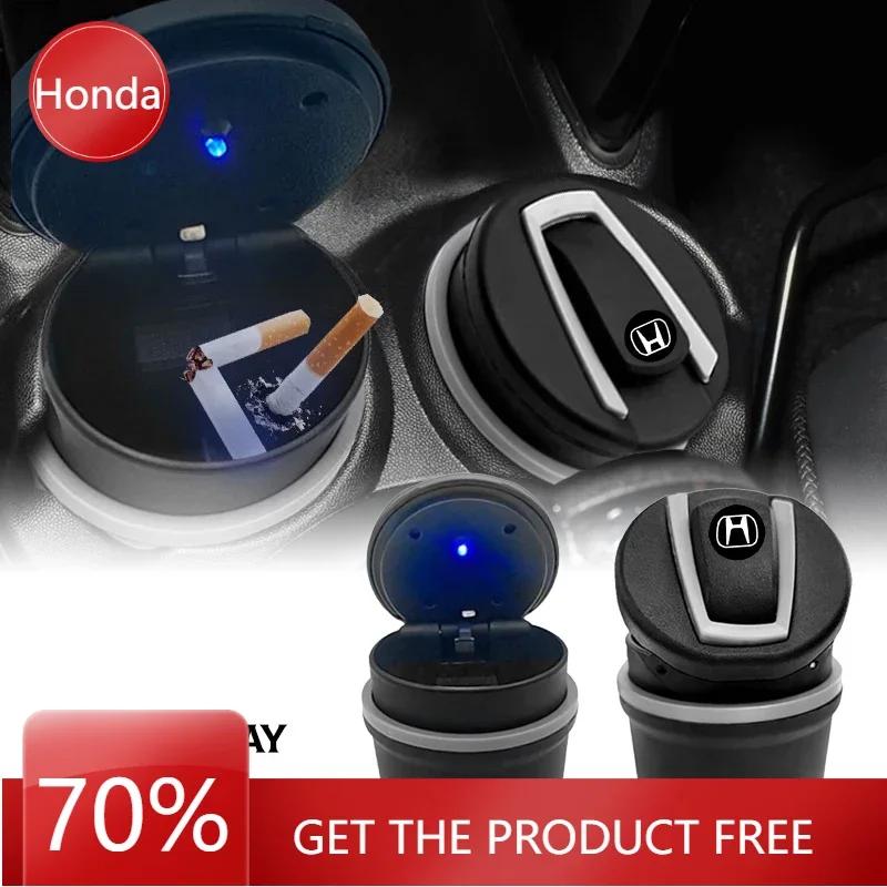 FIT Car New Honda Car Ashtrays Portable Car Auto LED Light Cigarette Cigar Ash Cylinder For Honda Civic City Cry Accord CB500 C