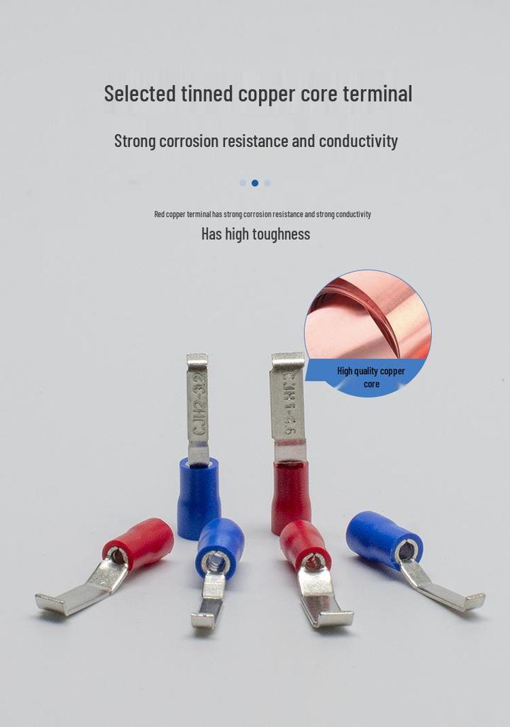 J-Shaped Cold Crimp Terminal CJH LBV1.25-3/2-4.6/5.5/4.6 Pre-insulated
