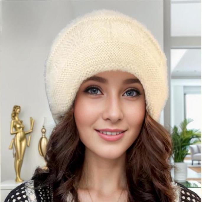 Women's Hats Pullover Hats Drawstring Style Stacked Hats Warm Hat Knitted Hats