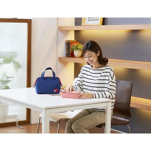 Aimedia Clasp-type Insulated Lunch Bag, 090231, Navy