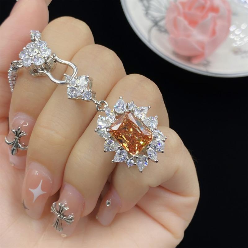 Sace Gems Klasický zirkonový prsten ze slitiny mědi Náušnice Přívěsek Náhrdelník Soupravy šperků Dárky na svatbu