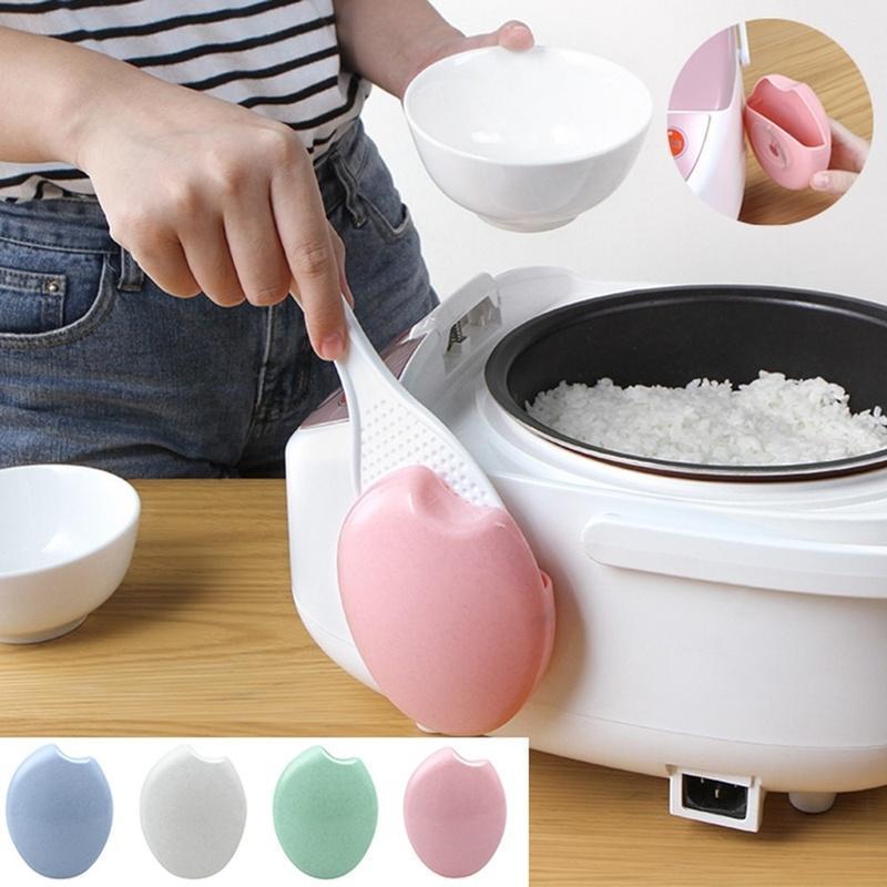 Kitchen Plastic Storage Rack Spoon Sucker Electric Rice Cooker Rice Spoon Hanger Accessories Small Supplies Household Supplies
