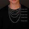 2/3/4/5/6 MM Rope Chain Necklaces For Men Women Twisted Sigapore Links Choker Basic Casual Punk Rock Stainless Steel Jewelry