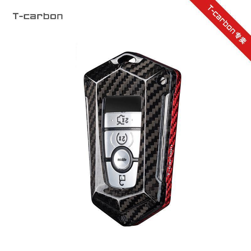 Echte Kohlefaser Schlüsselhülle für 2018-2020 Ford Edge, Mondeo und Mustang