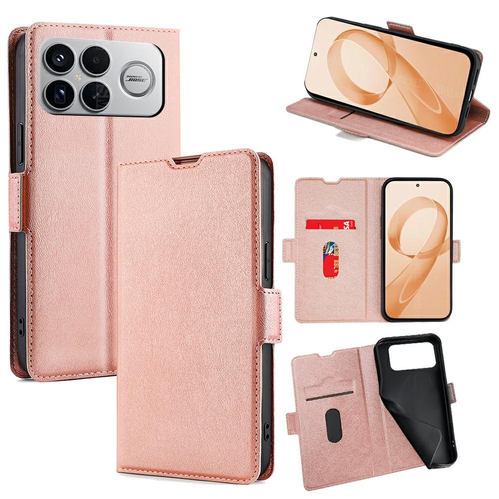 Etui na Xiaomi Poco F8 Ultra/Redmi K90 Pro Max 5G z uchwytem na karty, Pokrowiec na telefon ze skóry PU