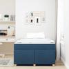 Bed Frame with Mattress Blue 120 x 190 cm Fabric