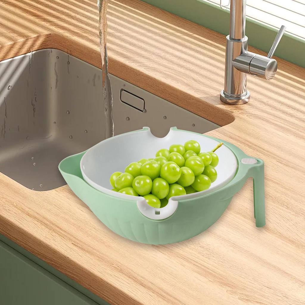 Layer Kitchen Colander Bowl for Efficient Food Straining and Cleaning