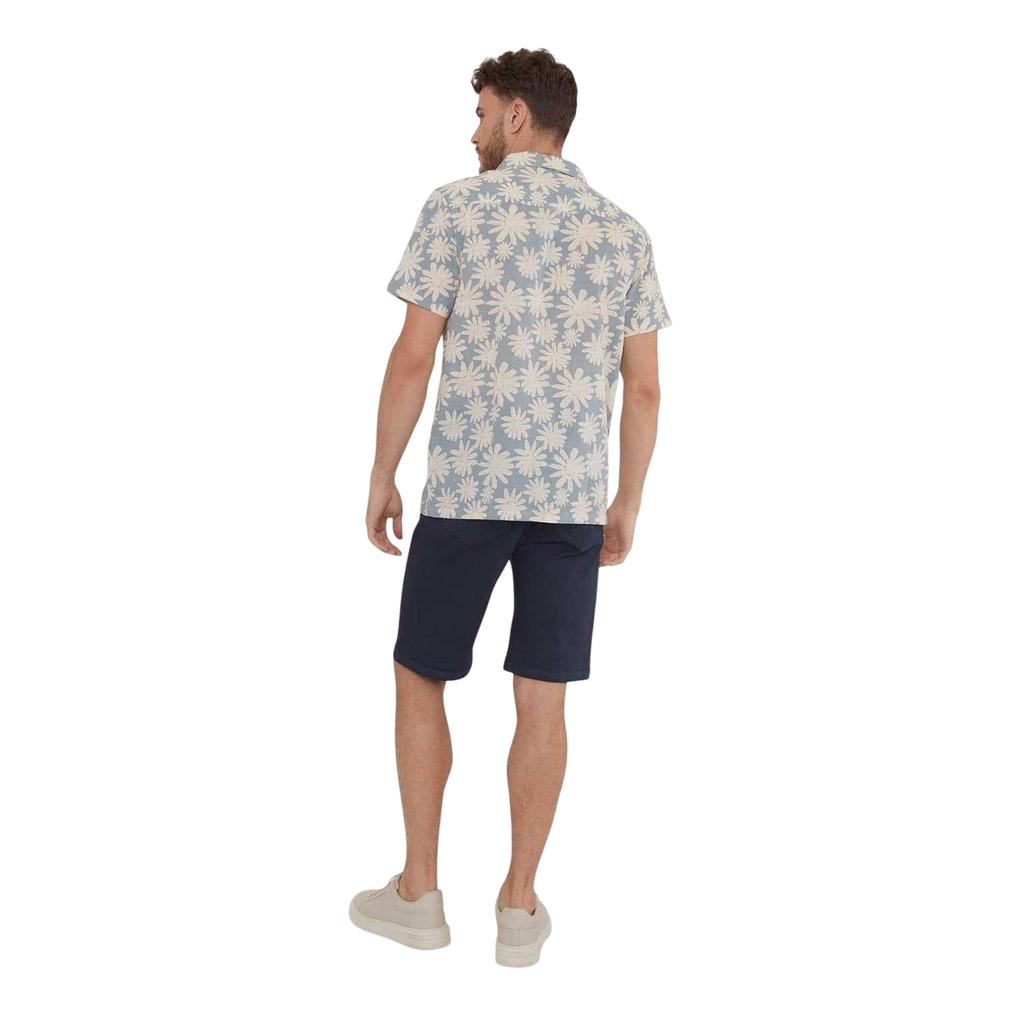 Threadbare Mens Floral Short-Sleeved Shirt