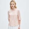 19mm stretch jacquard] Spring and summer round neck sweet temperament, anti-aging mulberry silk shirt for women
