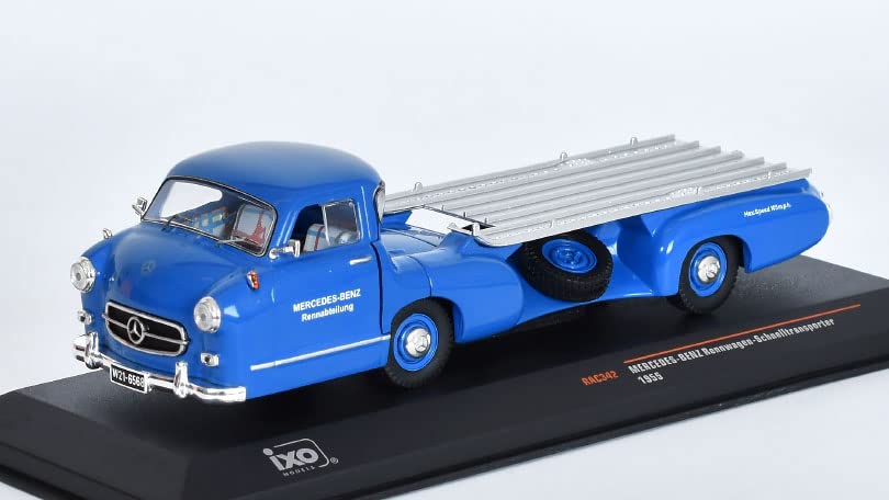 Ixo Mini Car Mercedes Benz Racing Car Transporter 1955 Blaues Wunder 1/43