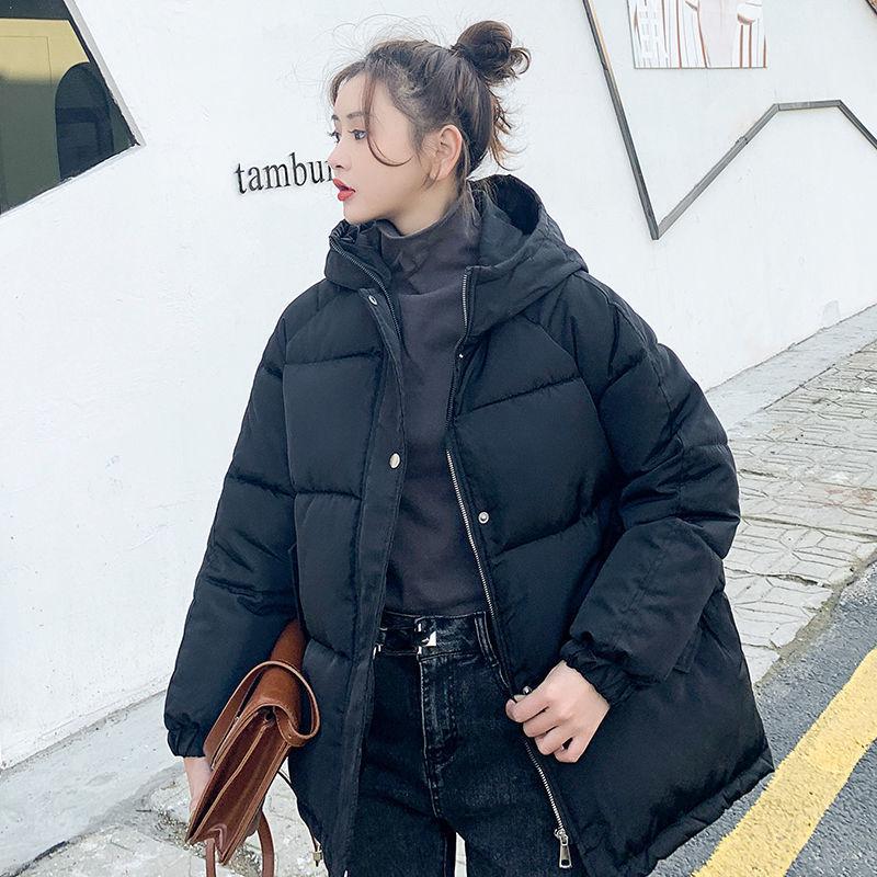 Cotton Clothes Women's New Bread Clothes Thickened Winter Cotton-padded Clothes Loose Warm Hooded Jacket