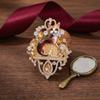 Exquisite Cat Brooch Light Luxury Jewelry Accessories Imitation Rhinestone Brooch  Party Favors