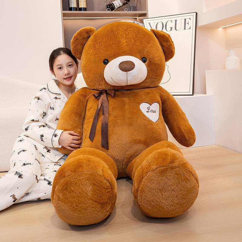 Niedliche übergroße Teddybärpuppe große Bärenpuppe Wurfkissen Plüschtier Umarmbär Ring Nachtmarkt große Puppe