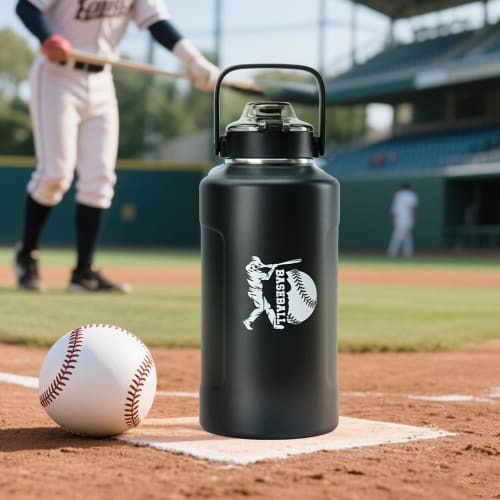 Vakuově izolovaná láhev na vodu SANTECO 1900ml, velká kapacita, udržuje nápoje teplé i studené, včetně brčka, kompatibilní s přímým pitím sportovních nápojů.