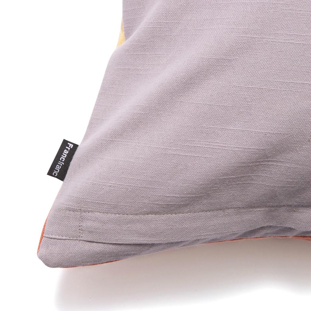 Francfranc Drawing Appliqué Cushion Cover, 45cm X 45cm, Multi (108) - Perfect for Interior Decoration, Housewarmings, or As a Gift.