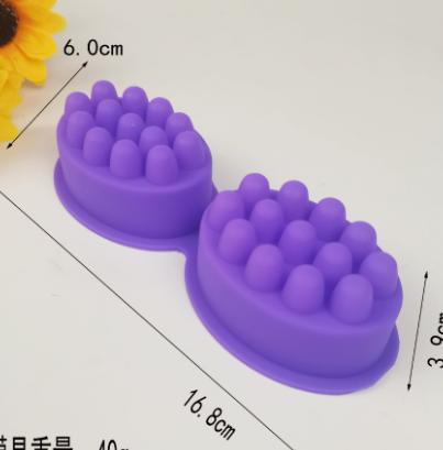 Oval-shaped silicone soap mold for massage. One Size