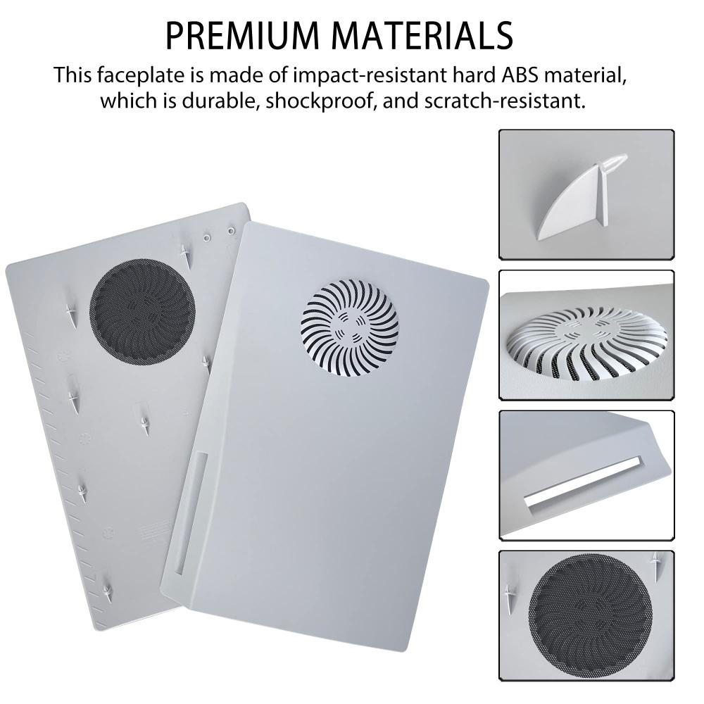 PS5 Faceplate with Cooling Hole Dust Filter for Disc Version DOBEWINGDELOU PS5 Faceplate Console Cover Replacement Side Plate Shell Dustproof Accessor