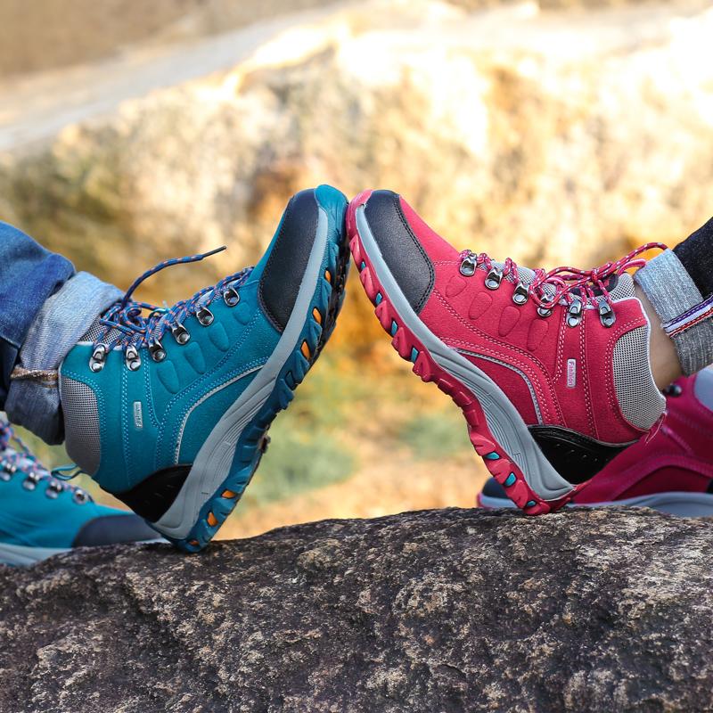 35-46 Fashionable Plus Size High Top Outdoor Hiking Shoes Travel Hiking Shoes Casual Sports Shoes Couple Shoes