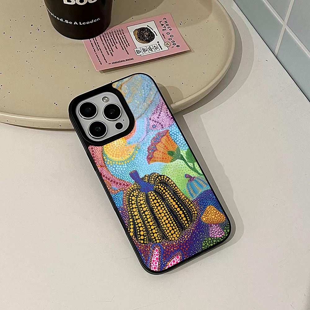 Yayoi Kusama Phone Case for Iphone 17 16 15 14 Air 13 12 11 Pro Max Mini Plus Fundas Shell PC+TPU Cover