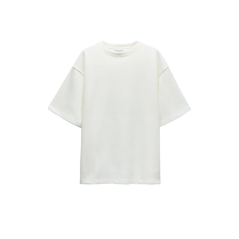 Spring and Summer New Loose Slim Looking Washed Double-Sided Cloth T-shirt 4174160 Casual Wide-Leg Pants 4174161