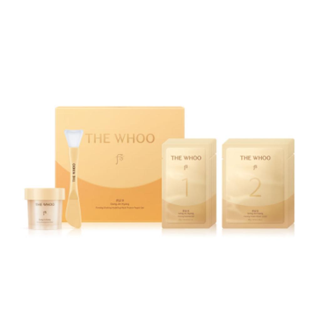 The History of Whoo Gongjinhyang Firming Shaking Modeling Mask Protein Repair Set (Step 1 15g + Step 2 40g x 4 units)