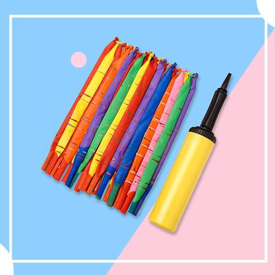 20Pcs Mixed Color Flying Rocket Balloon Thickened Kids Gifts Inflatable Air Balls Squeaking Inflatable Toys