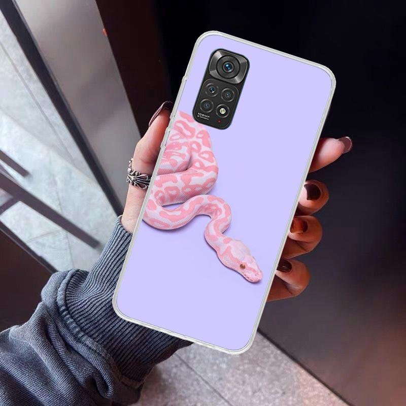 Animal Leather Snake Scales Phone Case For Xiaomi Redmi Note 10 11 12 13 14 15 Pro Plus 11S 12S 14S 11T 11E 10S Soft TPU Back Co