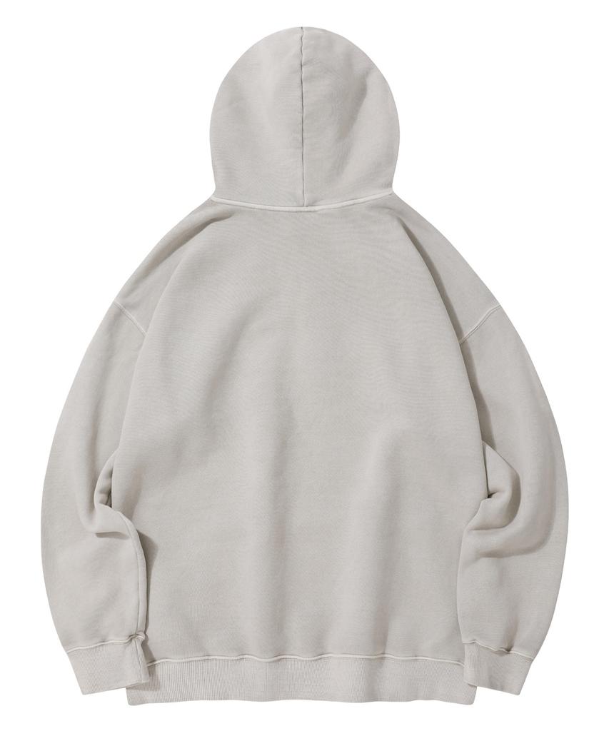 [M~4Xl] Pigment Arch Logo Hoodie_Oat Beige