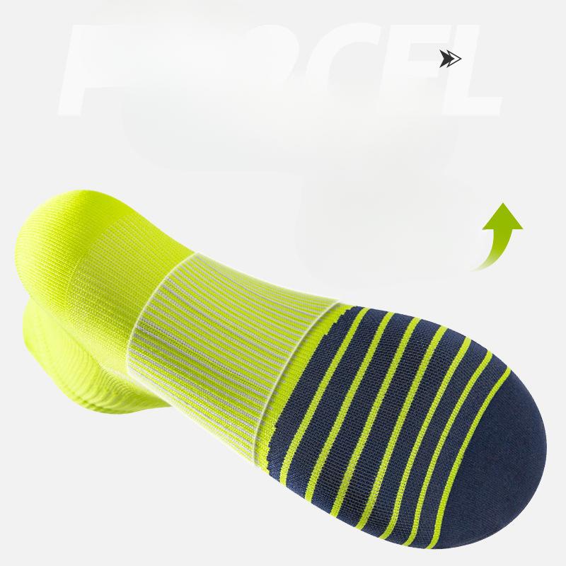 Professional Marathon Running Socks, Men's Mid-calf, Summer Anti-slip Breathable Quick-drying Socks, Fitness Compression Sports Socks, Short Calf