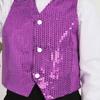 Gilet Costumi Scintillante Unisex Colorato Bambini Senza Maniche Paillettes per Festa