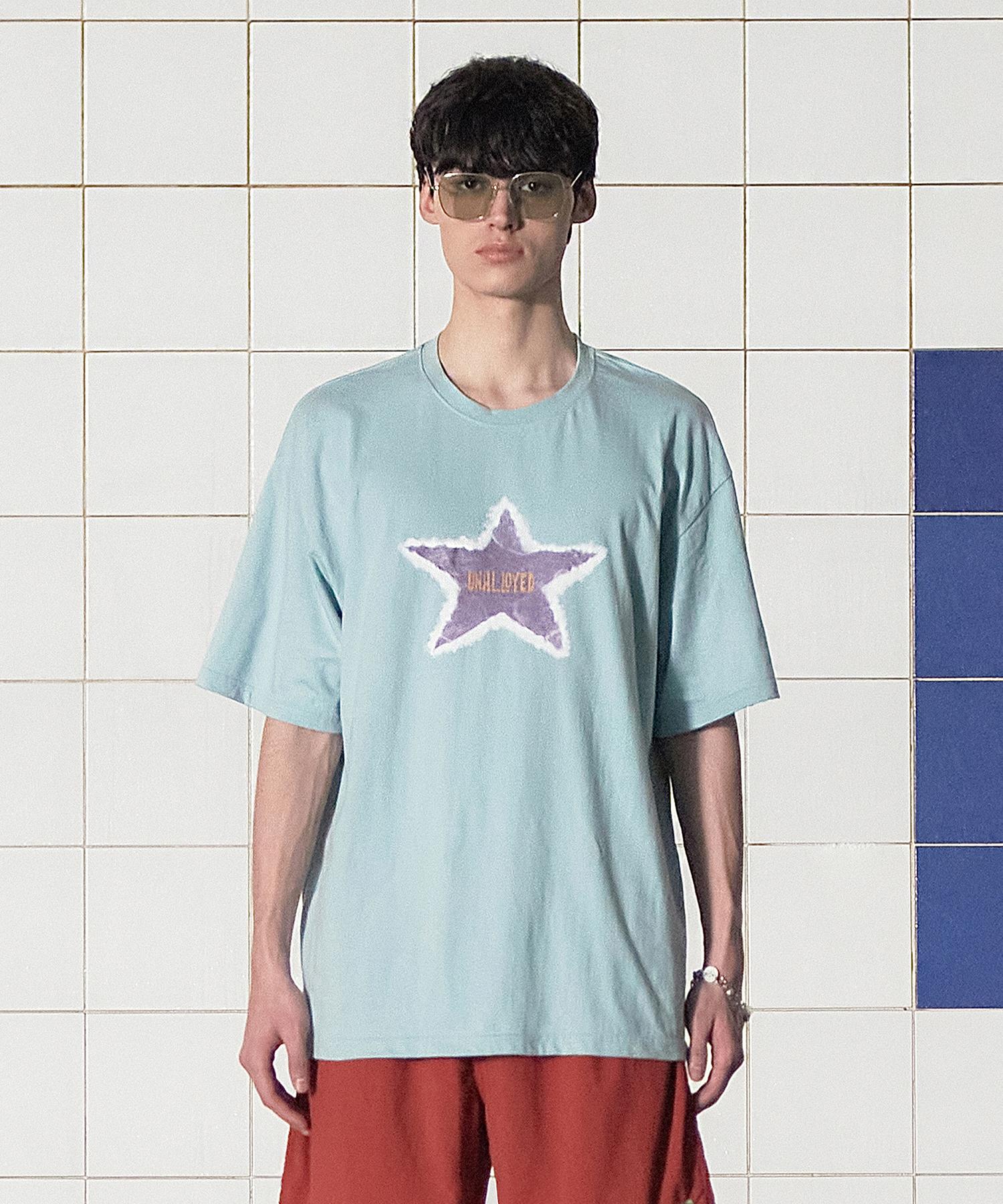 Analogoid Tie-Dye Star Logo T-Shirt / Mint Mint/S
