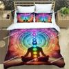 3D Chakra Bedding Set Printed single Comforter Quilt Bed Cover Duvet Cover Pillow Case 3 Pieces Sets Kids Adult Size Linen Sheet