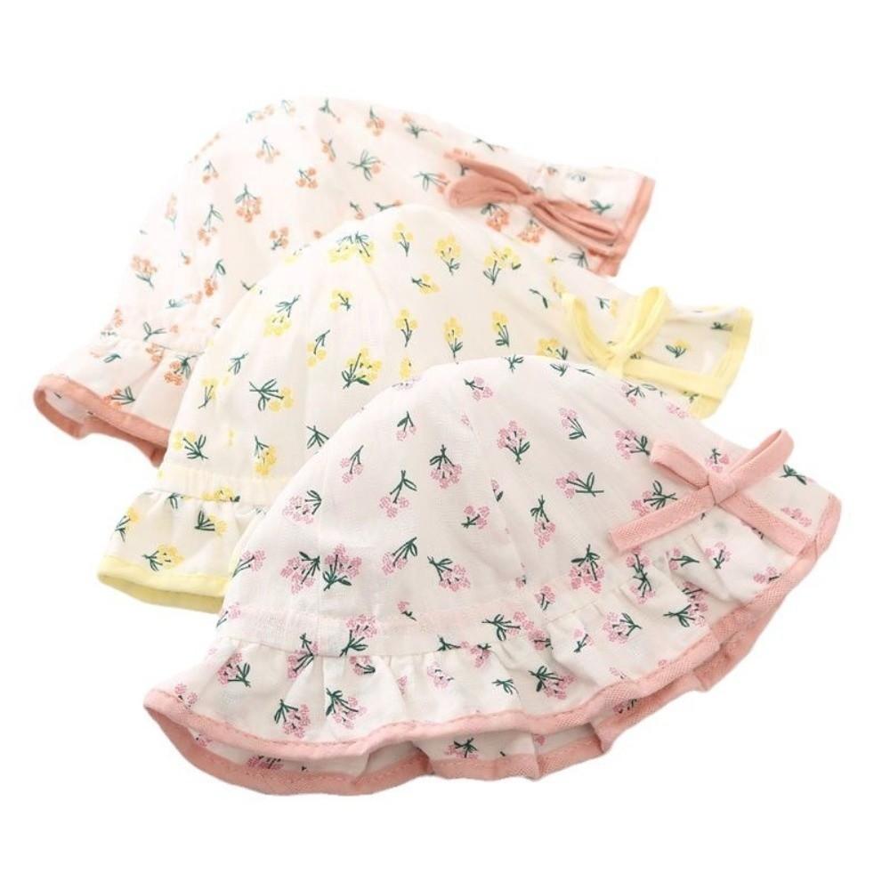 Lightweight Breathable Baby Hat Lovely Bow Sun Visors Infant Hat Adjustable Comfortable Fisherman Hat Girl